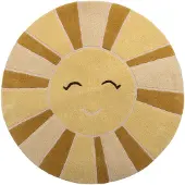 Bloomingville MINI Sun Tæppe, Gul, Uld