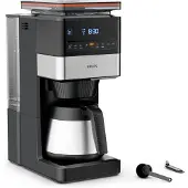 Krups Grind Aroma XL KT8428, Filter kaffemaskine, Kaffebønner, Indbygget kværn, 1000 W, Sort, Rustfrit stål