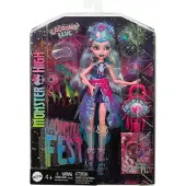 Monster High Monster Fest Doll Lagoona Blue med glam outfit & festival tema tilbehør som snacks band plakat udsagn taske & mere
