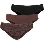 LASCANA Slip mørkebrun / sort