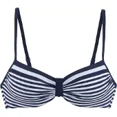 LASCANA Bikinioverdel marin / hvid