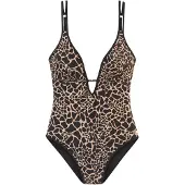 LASCANA Badedragt beige / sort