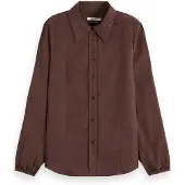 Scotch & Soda Viscose Jacquard Skjorte Med Lange ærmer