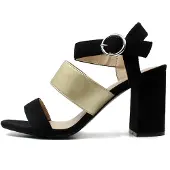 Celena Sandaler med rem 'Charlyn' guld / sort