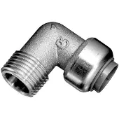 Roth rustfri indstiksfitting vinkel 15 mm x 1/2 nippel
