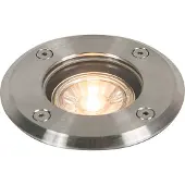 QAZQA Udendørs jordspot stål 11 cm IP67 - Basic Round
