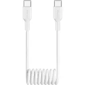 Puro 25W USB-C Spiralkabel - USB-C 1m - Hvid