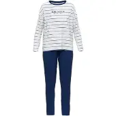 Tom Tailor Pyjamas 'Zaria' navy / safir / hvid