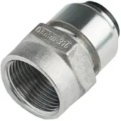 Roth Overgang rustfrit stål 15 mm x 1/2" muffe