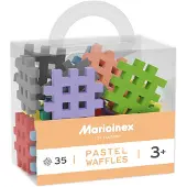 Marioinex waffleklodser mini pastelfarver 35 dele 2+
