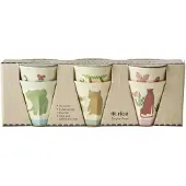 Rice Kopper - Melamin - 6 stk. - 160 ml - Creme/Sweet Jungle - - OneSize - Kop