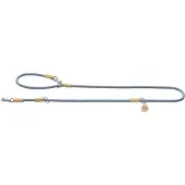 Hunter Justerbar hundesnor Malia, dueblå/beige - 200 cm lang, 10 mm bred