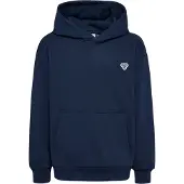 Hummel Hættetrøje - hmlJr - Loose Hoodie - Dress Blue - - 13-14 år (158-164) - Hættetrøje
