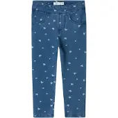 Name it Leggings - Noos - NmfSalli - Medium Blue Denim/Hearts - - 2 år (92) - Leggings