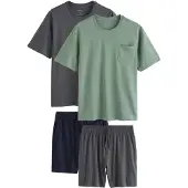 Next Pyjamas kort grå / grøn / sort