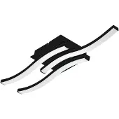 Eglo Cabezas-E væg/loftlampe 435x110 mm, sort