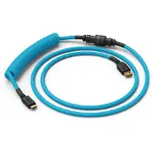 Glorious PC Gaming Race Coiled, Blå, 1,37 m, , 1 stk, Flettet, USB Type-A, USB Type-C