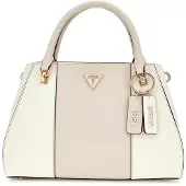 GUESS Håndtaske 'Sac Bandoulière Bramina Small Satche Off White/Taupe' hvid