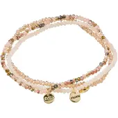 Pilgrim Armbånd 'Indigo' creme / cappuccino / guld / gammelrosa