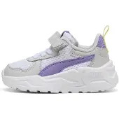 Puma Trinity Lite Sneakers Toddlers, Shoes, White/Lavender Alert/Glacial Gray, 21