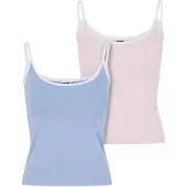 Urban Classics Overdel blå / lys pink / hvid
