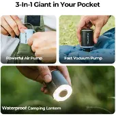 Flextailgear Tiny Pump 2X 3-i-1 bærbar pumpe (sort)