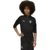 Puma Manchester City Træningstrøje 1/4 Lynlås - Sort/Silver Børn, størrelse 128 cm