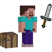Mattel Minecraft actionfigur og tilbehr 2-pakke med Steve i 3,25-tommer samlelegetjsst