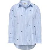 ONLY Bluse 'ONLOregon' natblå / lyseblå / hvid