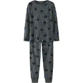 Name it Nattøj 2-delt - NkmNight - Mørkegråmeleret - - 11-12 år (146-152) - Nattøj 2-delt