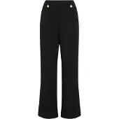 Vila Clua Wide Leg Fit Button Højtaljede Bukser