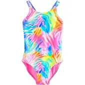 Next Badedragt blå / gul / orange / pink