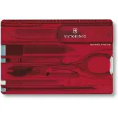 Victorinox V-0.71 00.T lommekniv Swiss Card, rød gennemsigtig