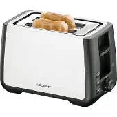 Cloer 3569 King Size - Brødrister - 2 skive - 2 Holdere - mat rustfrit stål/sort