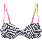 Buffalo Bikinioverdel citron / pink / sort / hvid