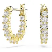 Swarovski Øreringe 'Matrix' guld / transparent