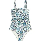 Cath Kidston Badedragt opal / cyanblå / abrikos / hvid