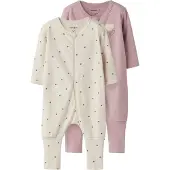 Name it Natdragt - 2-pak - Noos - NbfNightsuit - Summer Sand/W/D - - 62 - Natdragt