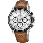 Festina Herreur F20561-1 Timeless Sølvfarvet/Læder Ø45 mm