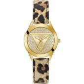 GUESS Analogt ur beige / champagne / guld / sort