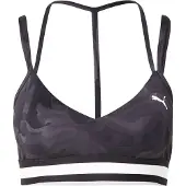 Puma FLORAL RIBBON Low-Support Bra Women, Clothing, Black, M
