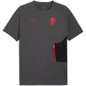 Puma AC Milan PUMATECH Pocket Tee Men, Sport, Shadow Gray/Red, L