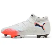 Puma FUTURE 8 ULTIMATE FG Football Boots Unisex, Shoes, White/Black/Glowing Red, 36