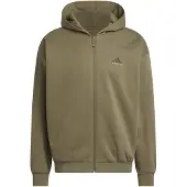 Adidas Herre Basketball Hættetrøje med Fuld Lynlås Olive Strata