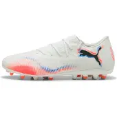 Puma FUTURE 8 MATCH MG Low Football Boots Unisex, Shoes, White/Black/Glowing Red, 44.5
