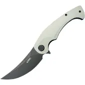 Kubey Scimitar Linerlock White