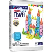 Magna-Tiles Magnetsæt - 55 Dele - Deluxe Travel Set + MicroMAGS - - OneSize - Magnetlegetøj