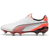 Puma KING ULTIMATE MxSG Football Boots Unisex, Shoes, White/Silver/Glowing Red, 44