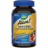 Nature'S Way , Alive! Mænd 50+ Multivitamin Gummy, Fruit Flavors, 60 Gummies