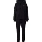 EA7 EA7til kvinder. 7W000789_AF18880 Træningsdragt med udvidet logo, sort (XL), Casual, Sport, Multisport, Polyester, Lange ærmer